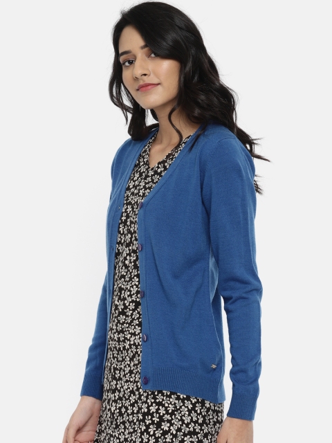 

Park Avenue Women Blue Solid Cardigan