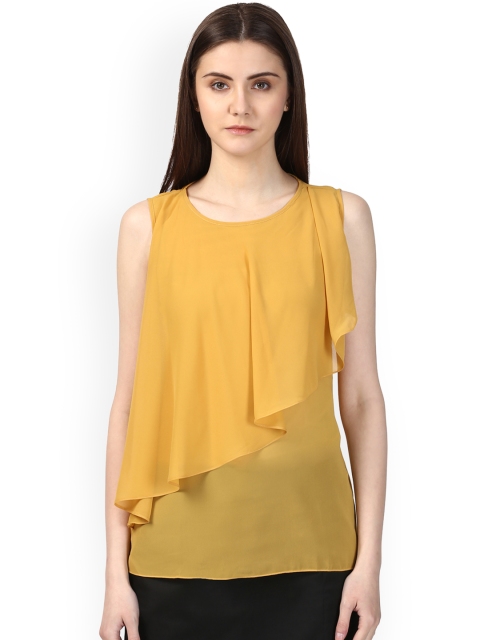 

Park Avenue Women Yellow Solid Top