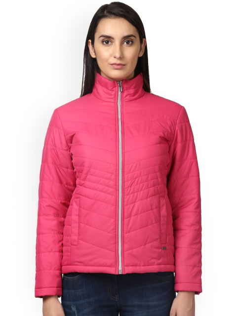 

Park Avenue Women Pink Solid Padded Jacket