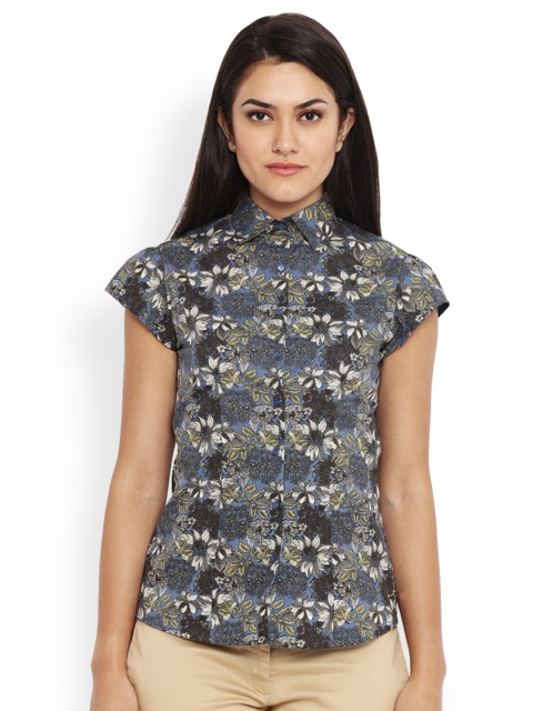

Park Avenue Women Blue Printed Top