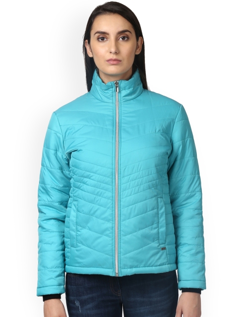 

Park Avenue Women Blue Solid Padded Jacket