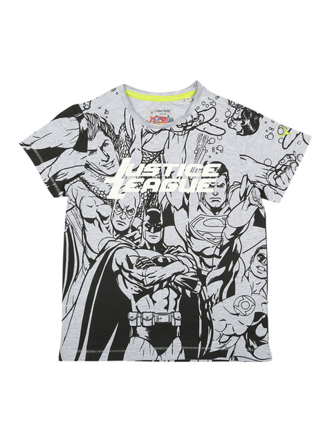 

Allen Solly Junior Boys Grey Printed Round Neck T-shirt