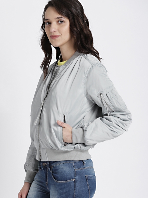 

GAP Women Grey Classic Bomber Jacket