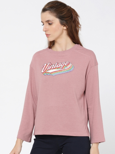 

ONLY Women Pink Printed Sweatshirt