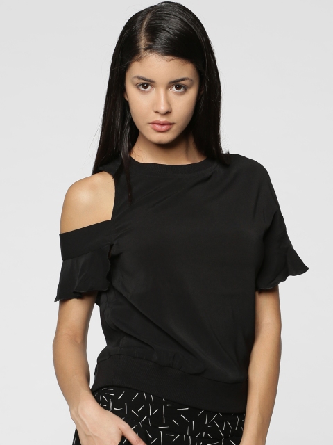

ONLY Women Black Solid Top