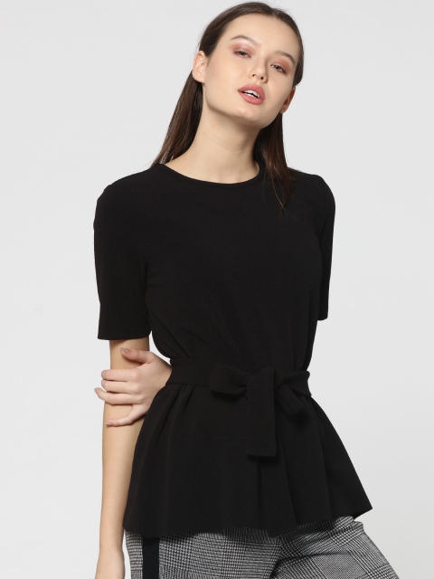 

ONLY Women Black Solid Top