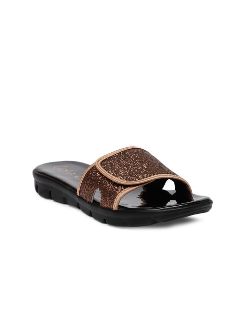 

Catwalk Women Bronze-Toned Open Toe Flats
