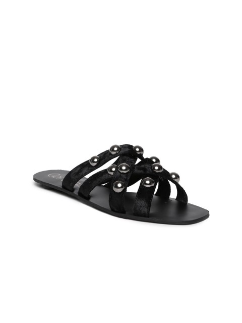

Catwalk Women Black Embellished Open Toe Flats
