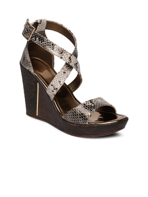 

Catwalk Women Brown Snakeskin Printed Wedges