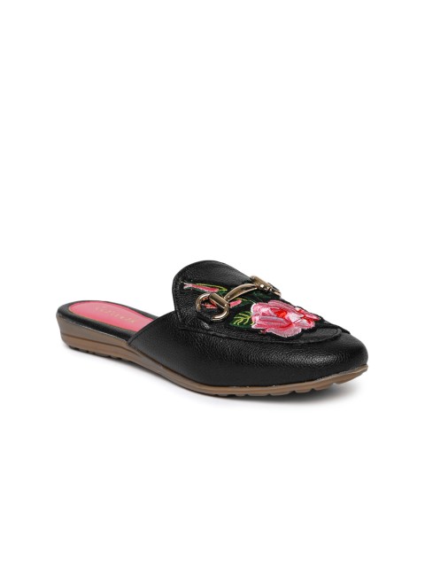 

Catwalk Women Black Embroidered Mules