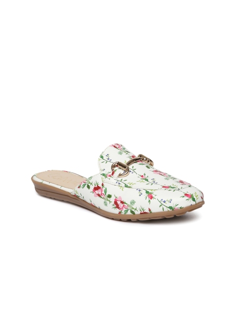 

Catwalk Women White Printed Mules