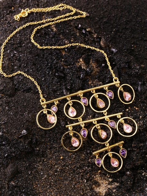 

Studio Voylla Gold-Toned Brass Enamelled Necklace