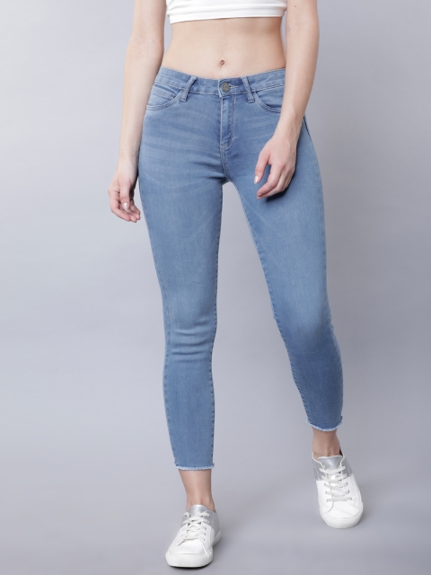 

Tokyo Talkies Women Blue Super Skinny Fit Mid-Rise Cropped Clean Look Jeans