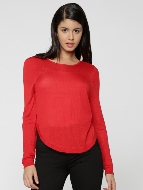 

ONLY Women Red Solid Top