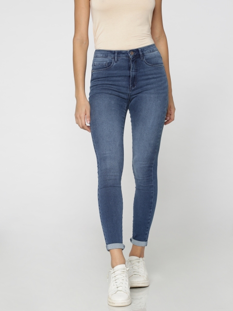 

ONLY Women Blue Skinny Fit Mid-Rise CJeans