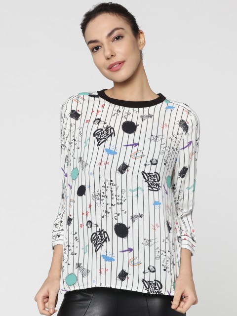 

ONLY Women White Printed Top