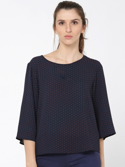 

ONLY Women Navy Blue Printed Top