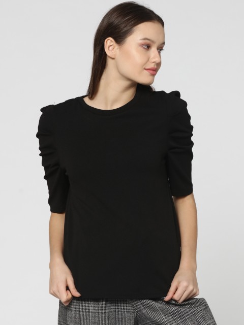 

ONLY Women Black Solid Top