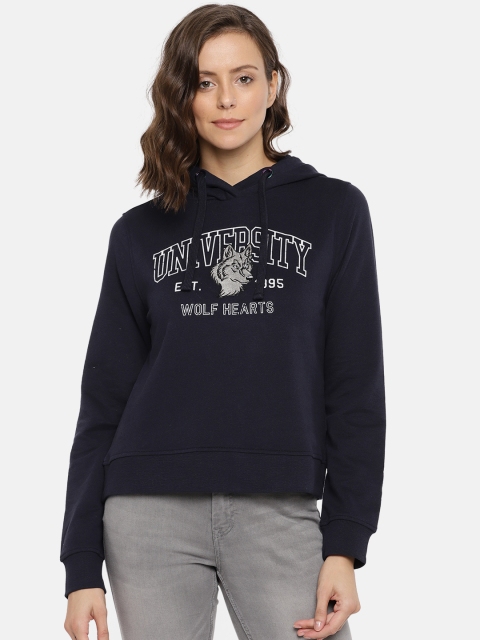 

ONLY Women Navy Blue Printed Pullover