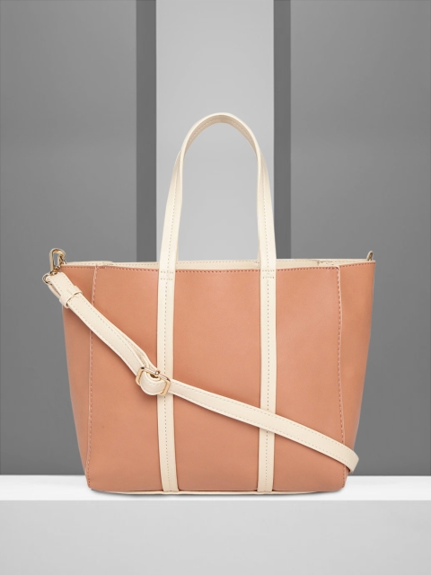 

Mast & Harbour Beige Solid Handheld Bag