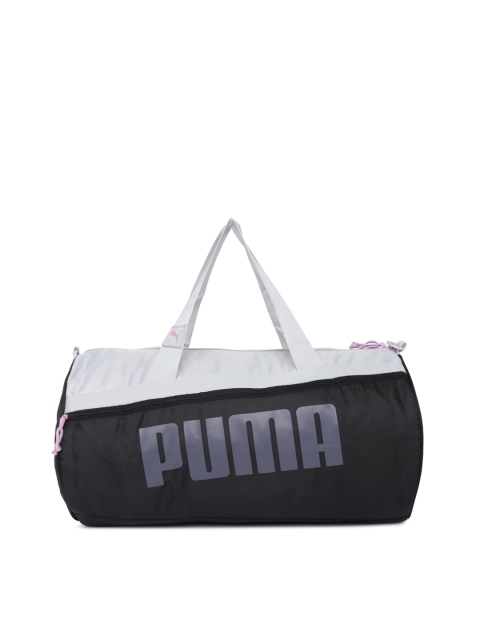 

Puma Black and White Unisex Dancer Barrel Duffel Bag