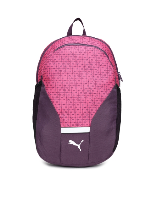 

Puma Unisex Purple & Magenta Colourblocked Backpack