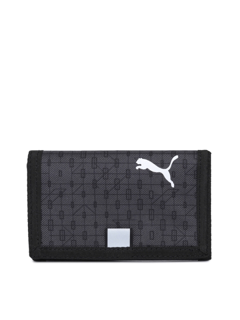 

Puma Men Black Printed Three Fold Wallet