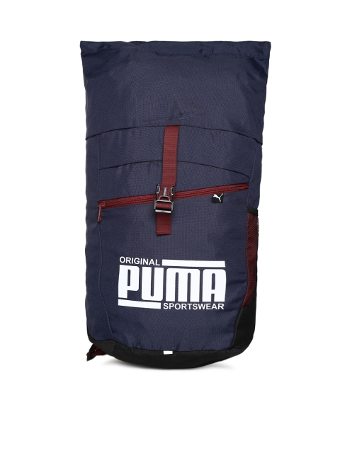 

Puma Unisex Navy Blue Brand Logo Sole Backpack