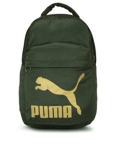 

Puma Unisex Olive Green Brand Logo Backpack