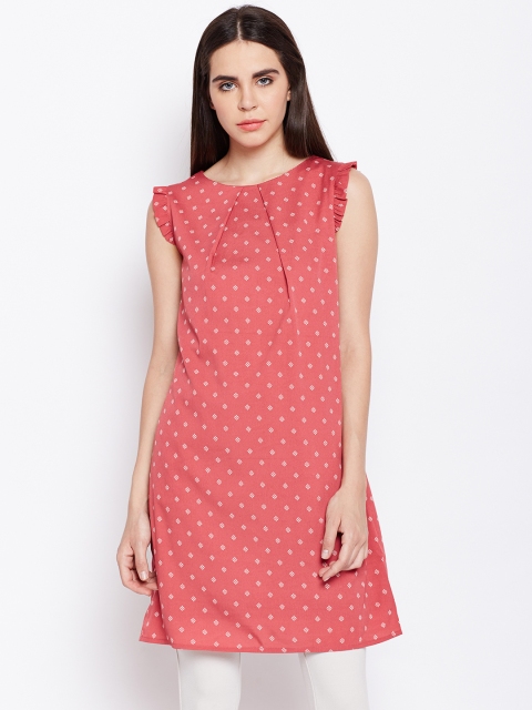 Oxolloxo Women Pink Printed Tunic