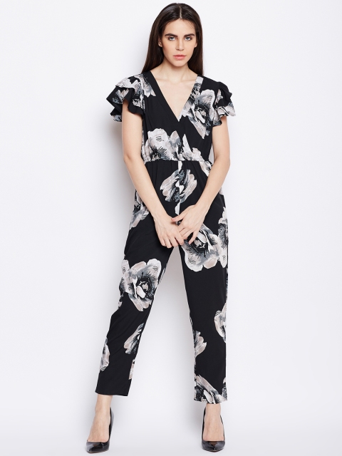 

Oxolloxo Women Black & Grey Printed Basic Jumpsuit