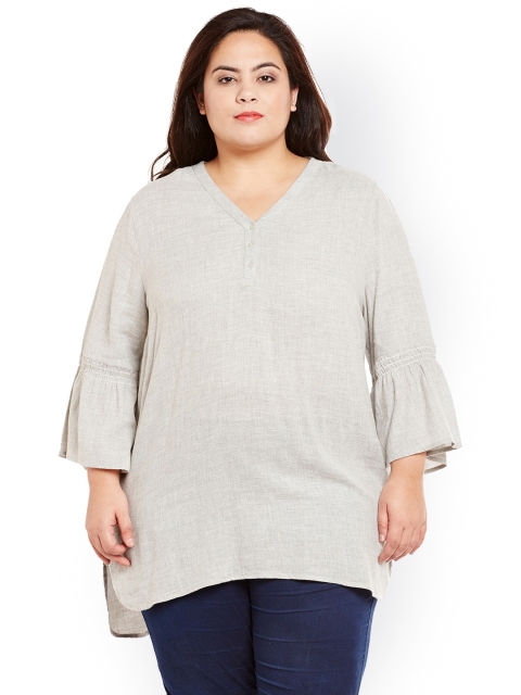 

Oxolloxo Women Grey Melange Solid Top