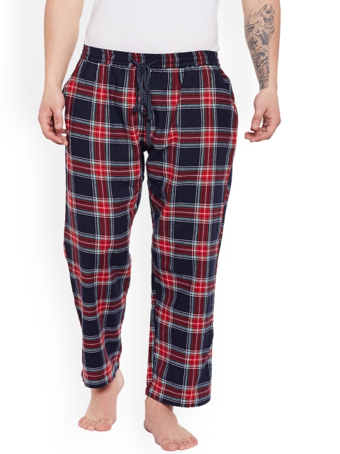 

Oxolloxo Men Navy blue Checked Pyjamas W18007MNW002