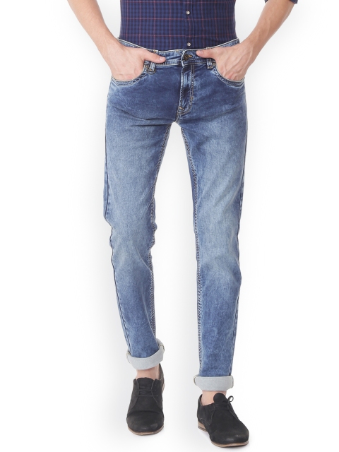 

Peter England Casuals Men Blue Slim Fit Mid-Rise Clean Look Stretchable Jeans