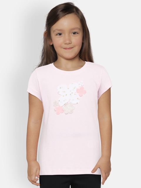 

United Colors of Benetton Girls Pack of 2 Round Neck T-shirts, Off white