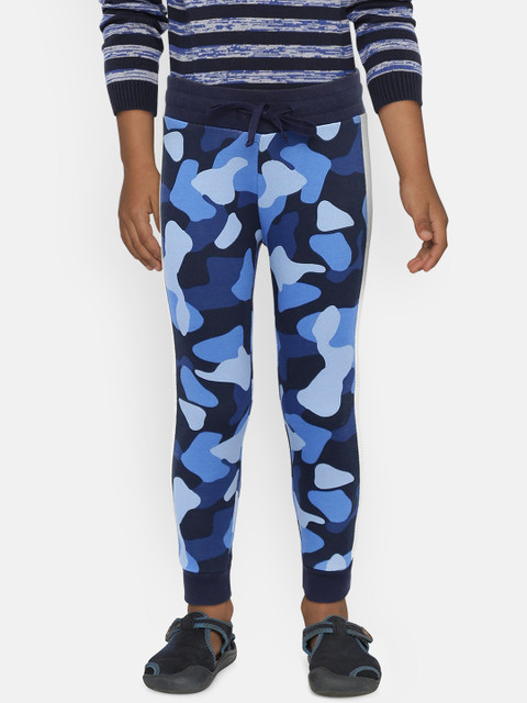 

United Colors of Benetton Boys Blue Camouflage Print Joggers