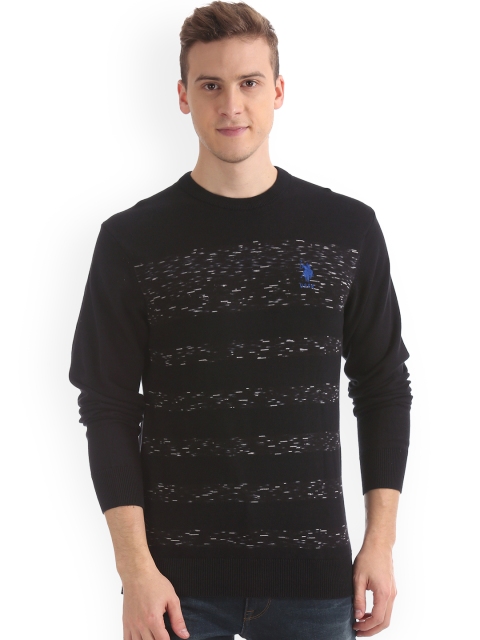 

U.S. Polo Assn. Men Black Striped Sweater