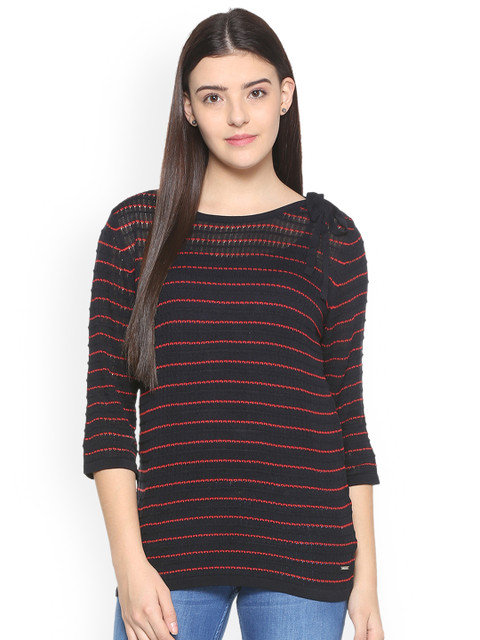 

Van Heusen Woman Women Black Striped Top