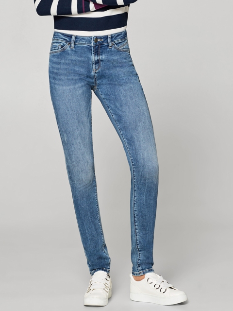

ESPRIT Women Blue Skinny Fit Mid-Rise Clean Look Stretchable Jeans