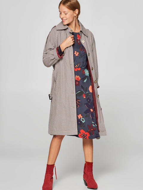 

ESPRIT Women Teal Green Printed A-Line Dress