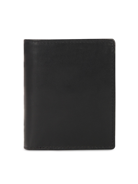 

Leather Zentrum Men Black Solid Genuine Leather Two Fold Wallet
