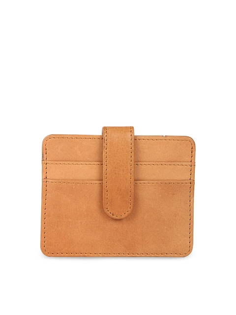 

Leather Zentrum Unisex Tan Solid Genuine Leather Card Holder