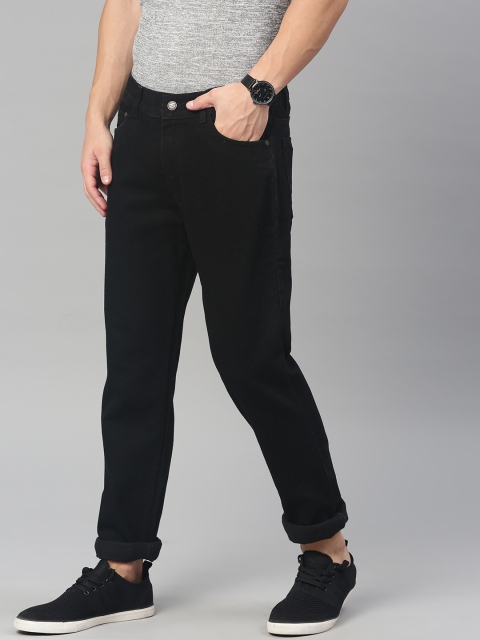 

American Crew Men Black Straight Fit Mid-Rise Clean Look Jeans