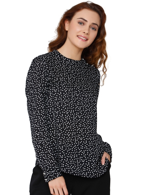 

Vero Moda Women Black Printed Top