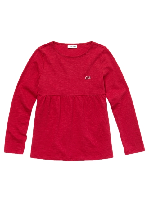 

Lacoste Girls Red Solid Round Neck T-shirt