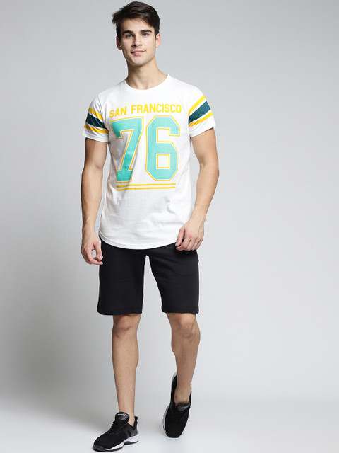 

Difference of Opinion Men White Printed Round Neck Pure Cotton T-shirt