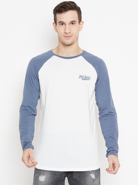 

Jack & Jones Men White Solid Round Neck T-shirt
