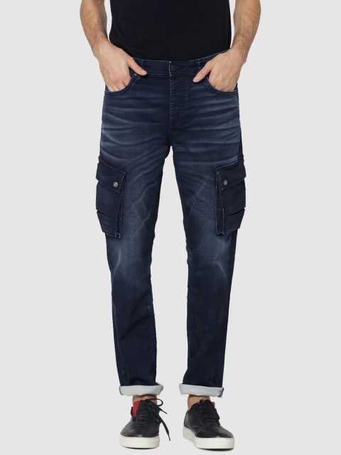

Jack & Jones Men Navy Blue Tim Slim Fit Low-Rise Clean Look Stretchable Jeans