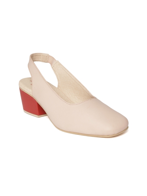 

Zebba Women Peach-Coloured Solid Pumps