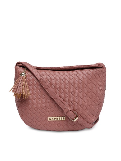 

Caprese Pink Eleana Textured Sling Bag